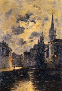Stanislas Lepine : A Moonlit Canal